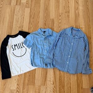 Cat & Jack Kids/Boys Shirts - Black, White, Blue